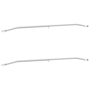 vidaXL geeignet f&uuml;r flache Planenhalterung 2 pcs Silber 100-145 cm