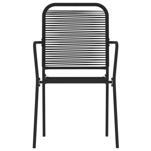 vidaXL 7-tlg. Garten-Essgruppe Schwarz