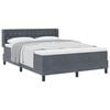 vidaXL Boxspringbett mit Matratze Dunkelgrau 200 x 160 cm Polyester
