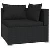 vidaXL 8-tlg. Garten-Lounge-Set mit Kissen Poly Rattan Schwarz