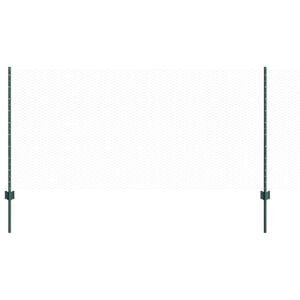 vidaXL Sechseckzaun mit Pfosten 50 x 1 m PVC-beschichteter Stahl Gr&uuml;n