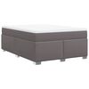 vidaXL Boxspringbett mit Matratze Grau 160x200 cm Kunstleder