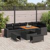 vidaXL Garten-Sofa-Set 9 pcs Schwarz Poly-Rattan
