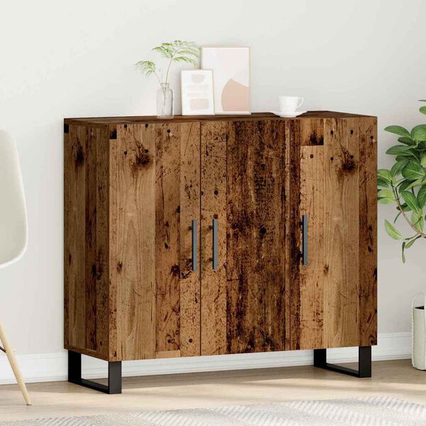vidaXL Sideboard Altholz 90 x 34 x 80 cm Holzwerkstoff