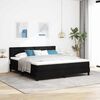 vidaXL Boxspringbett mit Matratze Schwarz 180 x 200 cm Stoff