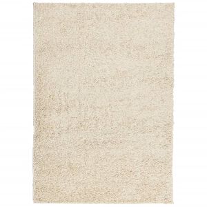 vidaXL Teppich Shaggy Hochflor Modern Golden 160x230 cm