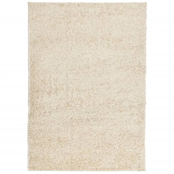 vidaXL Teppich Shaggy Hochflor Modern Golden 160x230 cm