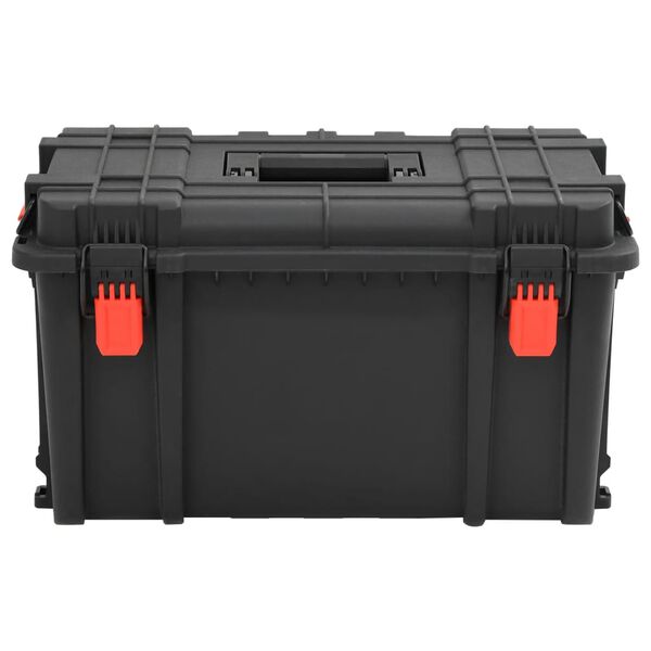 vidaXL Koffer f&uuml;r Flugreise Tragbar Schwarz 57x35x32,5 cm PP