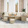 vidaXL Gartensofa-set 9 pcs Beige Poly-Rattan