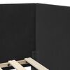 vidaXL Eckbettgestell mit Kopfteil Schwarz 90 cm x 200 cm Stoff