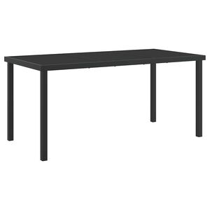 vidaXL Gartentisch Schwarz 160 x 80 x 73 cm Metall