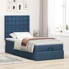 vidaXL Ottoman-Bett mit Matratze Blau 100x200 cm Stoff