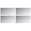 vidaXL Stufenmatten 4 stk. 80 x 40 cm Silber Aluminium Rechtwinklig