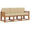 vidaXL Outdoor-Sofagarnitur 3 stk. Natur und Beige