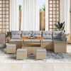 vidaXL Gartensofa-set mit Kissen 10 pcs Beige Poly-Rattan