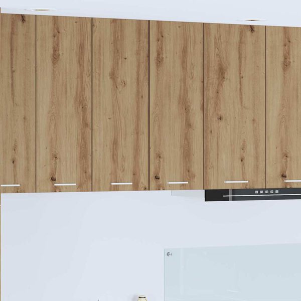 vidaXL H&auml;ngeschrank mit T&uuml;r Artisan-Eiche und Wei&szlig; 30 x 31 x 80 cm