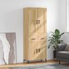 vidaXL Highboard Sonoma-Eiche 69,5x34x180 cm Holzwerkstoff
