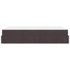 vidaXL Bettgestell mit Matratze mit Matratze 2 pcs Hellbraun Stoff