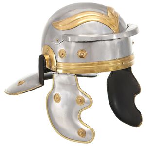 vidaXL R&ouml;mischer Soldaten-Helm Antik Replik f&uuml;r LARP Silbern Stahl