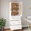 vidaXL Highboard Wei&szlig; Holzwerkstoff