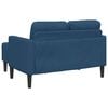 vidaXL 2-Sitzer-Sofa mit Chaiselongue L-Form Blau 125 cm Stoff