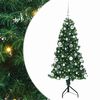vidaXL Eckiger k&uuml;nstlicher Weihnachtsbaum Gr&uuml;n 150 cm PVC und Metall