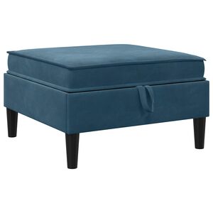 vidaXL Sofa-Hocker mit Stauraum Blau Samt