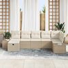 vidaXL Sofa Set mit Kissen 7 pcs Poly-Rattan