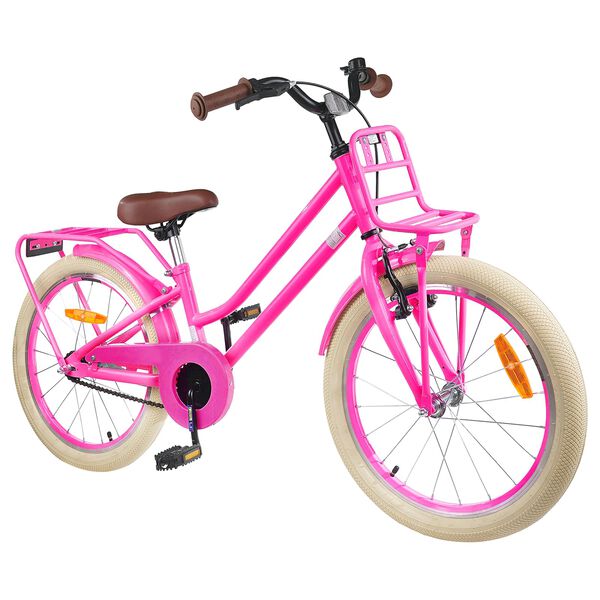 vidaXL Kinderfahrrad 18 Zoll f&uuml;r 5-7 Jahre alt Dunkelrosa