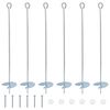 vidaXL Erdanker 6 pcs Silber &Oslash;10 x 60 cm Galvanisiertes Metall