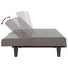 vidaXL Schlafsofa mit Getr&auml;nkehaltern Taupe Stoff