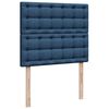 vidaXL Ottoman-Bett mit Matratze & LEDs Blau 120x200 cm Stoff