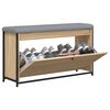 vidaXL Schuhbank mit Klappe Sonoma-Eiche 102x32x56 cm