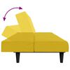 vidaXL Schlafsofa 2-Sitzer mit Fu&szlig;hocker Gelb Samt