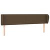 vidaXL Kopfteil mit Ohren Dunkelbraun 163x23x78/88 cm Stoff