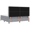 vidaXL LED Boxspringbett mit Matratze Hellgrau 200 x 200 cm Stoff