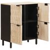 vidaXL Sideboard mit T&uuml;r Wei&szlig;e gewaschene Oberfl&auml;che 60 x 33 x 75 cm