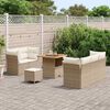 vidaXL Garten-Sofa-Set mit Kissen mit Speicher 8 pcs Beige und Creme