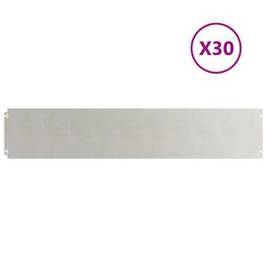 vidaXL Rasenkanten 30 Stk. 20x103 cm Edelstahl