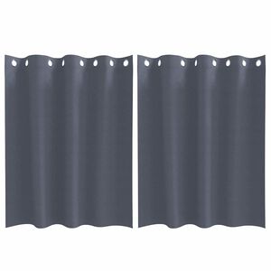 vidaXL Verdunkelungs-Vorh&auml;nge mit Ringen 2 pcs Anthrazit 140 x 140 cm