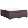 vidaXL Boxspringbett mit Matratze Dunkelbraun 180x200 cm Stoff