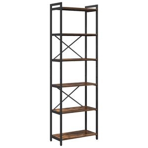 vidaXL B&uuml;cherregal 60 x 30 x 189,5 cm Holzwerkstoff Ger&auml;ucherte Eiche