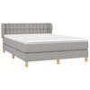 vidaXL Boxspringbett mit Matratze Hellgrau 140x200 cm Stoff