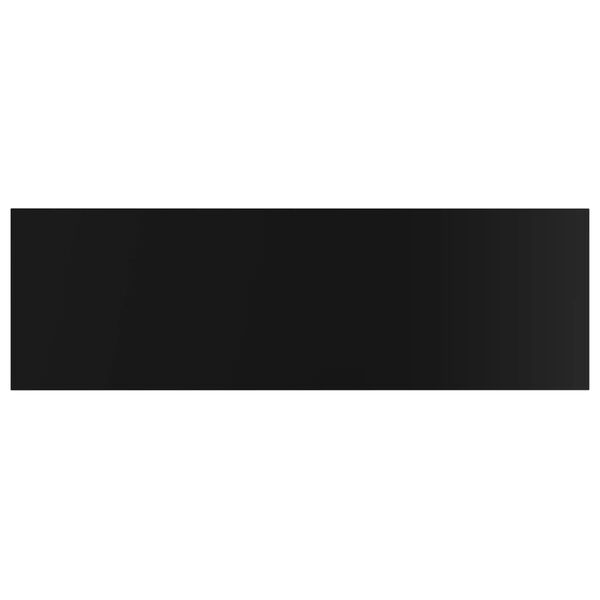 vidaXL B&uuml;cherregal-Bretter 4 Stk. Hochglanz-Schwarz 80x20x1,5 cm