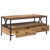 vidaXL Couchtisch with Drawer Altholz 100 x 51 x 45 cm Holzwerkstoff