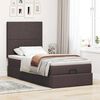 vidaXL Ottoman-Bett mit Matratze Dunkelbraun 90x190 cm Stoff