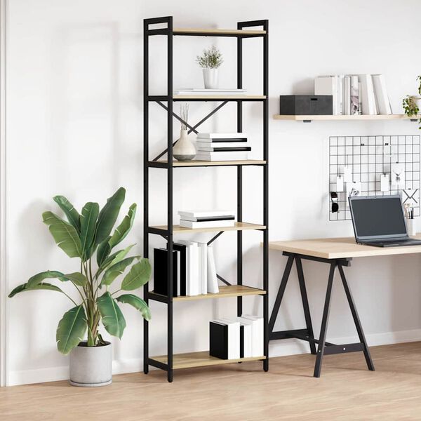 vidaXL B&uuml;cherregal Sonoma-Eiche 40 x 30 x 85 cm Holzwerkstoff