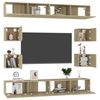 vidaXL 8-tlg. TV-Schrank-Set Sonoma-Eiche Holzwerkstoff