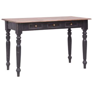 vidaXL Schreibtisch mit 3 Schubladen 117&times;57&times;75 cm Massivholz Mahagoni