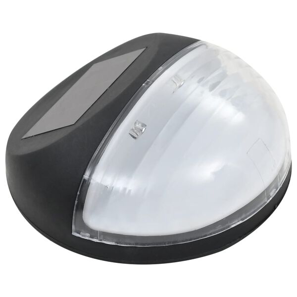 vidaXL Outdoor Solar-Wandleuchten LED 12 Stk. Rund Schwarz